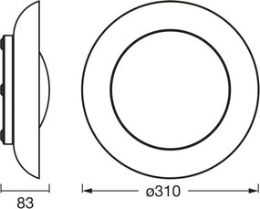 Osram -LED Plafonieră dimabilă PLATE LED/19W/230V Ø 31 cm verde