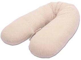 Perna gravide 3 in 1 cu husa din muselina detasabila Kidizi Lena Natural, lungime 160 cm