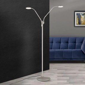 Lampadar LED dimabil stil modern Cobra satin chrome
