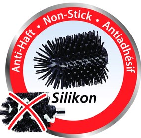 Rezerva perie toaleta din silicon, fara maner, Brush Medium Negru, Ø7,5xH9,3 cm