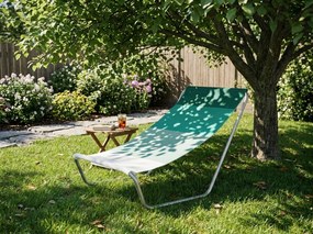 Sezlong pliabil de plaja SAND, dungi verzi