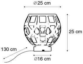 Lampă de masă industrială aur antic - Bobby