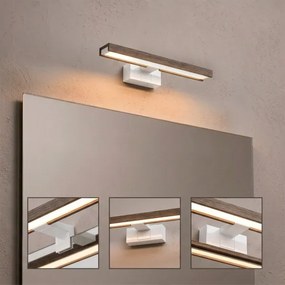 Brilagi-LED Lumină pentru oglindă de baie 3-în-1 WOODY MIRROR LED/8W/230V 40 cm IP44 alb/stejar