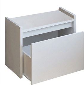 Pantofar BERGI, alb, DTD laminat, 60x30x45 cm