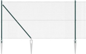 vidaXL Stâlp de gard. Verde 10 x 1,4 m (plasă 12 x 12 mm) Oțel și PVC