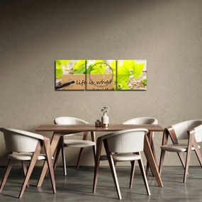Tablou - Citat (cu ceas) (90x30 cm)