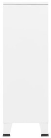 Dulap de haine industrial, alb, 67x35x107 cm, otel Alb, 1