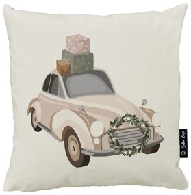 Față de pernă 45x45 cm cu model de Crăciun Festive Car – Butter Kings