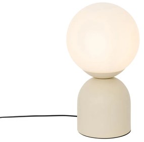 Lampa de masa hotel chic bej cu sticla opal - Pallon Trend