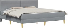 vidaXL Cadru de pat Gri deschis 180 x 200 cm Poliester