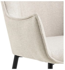 Scaun de sufragerie crem tapițat Bonita – Actona