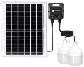 Lustră LED solară cu senzor Aigostar 2xLED/70W/12V 12000 mAh 6500K d. 12 cm