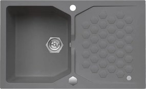 Chiuveta compozit Alveus Sensual 30 Steel gri metalizat 85x52 cm