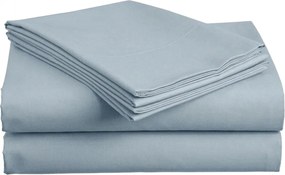 Cearsaf din bumbac 140x240 cm albastru deschis, 100% bumbac