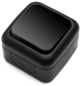 Intrerupator simplu, montaj aplicat, protectie IP54, negru, Palmiye Viko