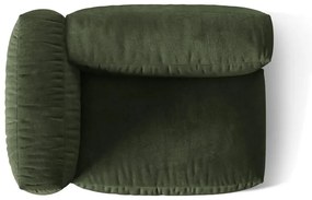 Modul pentru canapea modulară verde cu tapițerie din catifea (cu colț pe partea stângă) Martina – Micadoni