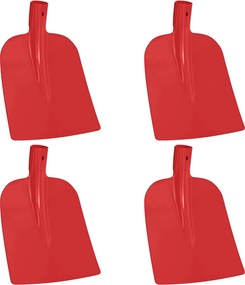 vidaXL Cap de lopată 4 pcs Roșu 32 x 24,5 cm Oțel vopsit electrostatic