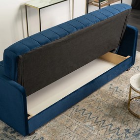 JAKS Canapea dublă extensibilă Porto albastru