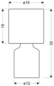 Lampă de masă INER 1xE14/40W/230V maro