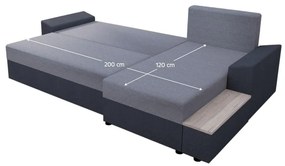 Colțar extensibil Ferges (gri inchis + gri) (cu sp. depozitare). 1096891