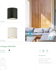 Spot aplicat iluminat exterior IP65 Trafalgar, alb