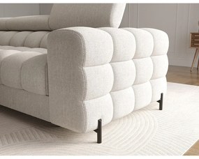 Colțar crem extensibil/cu spațiu de depozitare cu tapițerie din țesătură bouclé (cu colț pe partea stângă/cu șezlong) Felro – ELTAP