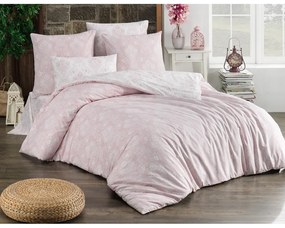 Lenjerie de pat din bumbac BedTex Almina nuanțapudră , 220 x 200 cm, 2 bucăți 70 x 90 cm, 220 x 200 cm, 2 buc. 70 x 90 cm