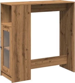 vidaXL Masă bar cu rafturi, stejar artizanal, 101x40x103,5 cm, lemn