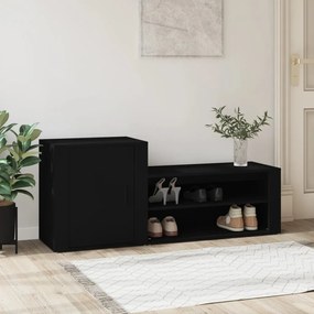 vidaXL Pantofar, negru, 130x35x54 cm, lemn prelucrat
