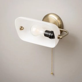 Brilagi - Aplica de perete BANK OFFICE 1xE27/60W/230V, alamă/albă