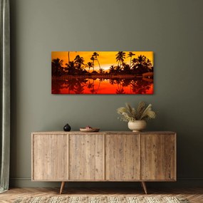 Tablou - Apus de soare deasupra rezortului (120x50 cm)