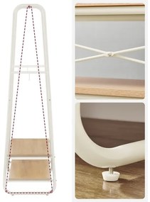 Cuier de podea LINEA, alb/maro