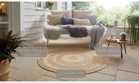 Covor adecvat interior/exterior NORTHRUGS Almendro, Ø 160 cm, bej