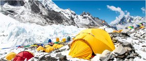 Tablou - Camping la munte (120x50 cm)