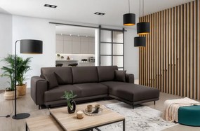 Coltar extensibil cu spatiu pentru depozitare, 289x95x190 cm, Dalia R1, Eltap (Culoare: Gri - Nube 4)