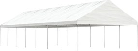 vidaXL Foișor cu acoperiș, alb, 15,61x5,88x3,75 m, polietilenă