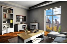 Comodă TV gri cu aspect de lemn de stejar 95x58 cm Emerald – Støraa