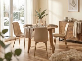 Scaun de catifea crem LAVA BUTTER CREAM