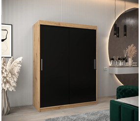 Dulap de haine 150 cm Toki (stejar artisan + negru mat). 1064826