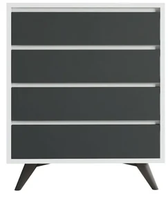Comodă Suvera White and Anthracite