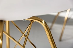 Set de 4 scaune Scandinavia alb/ auriu