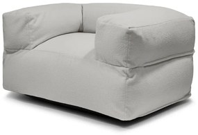 Fotoliu bean bag gri deschis cu tapițerie din țesătură bouclé MooG – SLOWDOWN