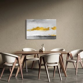 Tablou - Mișcări aurii și gri (90x60 cm)