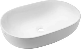 Lavoar pe blat Invena Korfu oval 60 cm alb