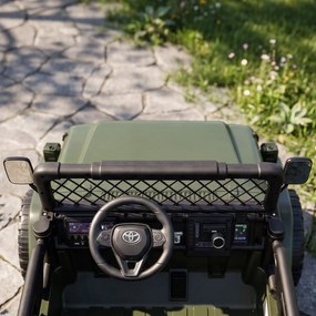 AIYAPLAY Mașină Electrică pentru Copii, Off-Road 24V cu 2 Locuri, Verde Închis | Aosom Romania