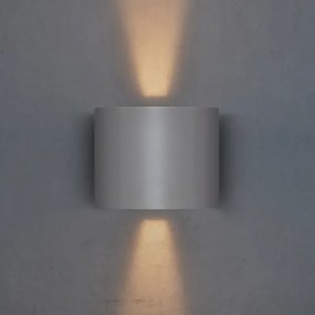 Aplică LED de exterior Brilagi RONDO LED/6W/230V gri IP54