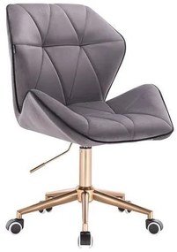 HR212K Scaun Grafit Catifea Bază Aurie