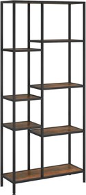 vidaXL Bibliotecă, 80x30x180 cm, oțel și lemn prelucrat
