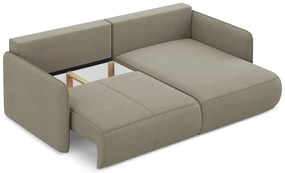 Colțar bej extensibil/cu spațiu de depozitare (cu colț pe partea dreaptă) Nanea – Makamii