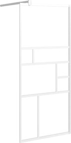 vidaXL Perete cabină duș walk-in alb 90x195 cm sticlă ESG